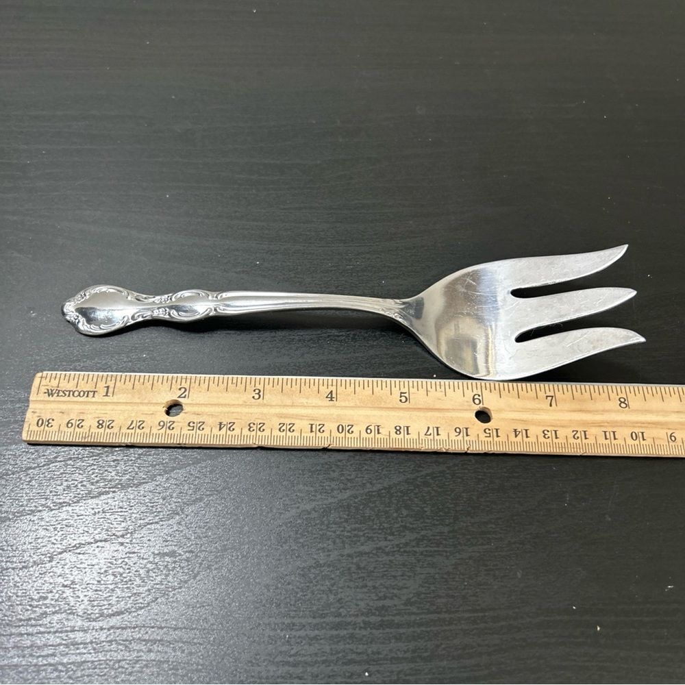 WM Rodger’s & Son Royal Manor Stainless 2 Serving Forks  & Ice Tea Spoon - Picture 4 of 6